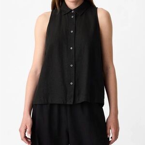 GAP Black Boxy Button Down Shirt
